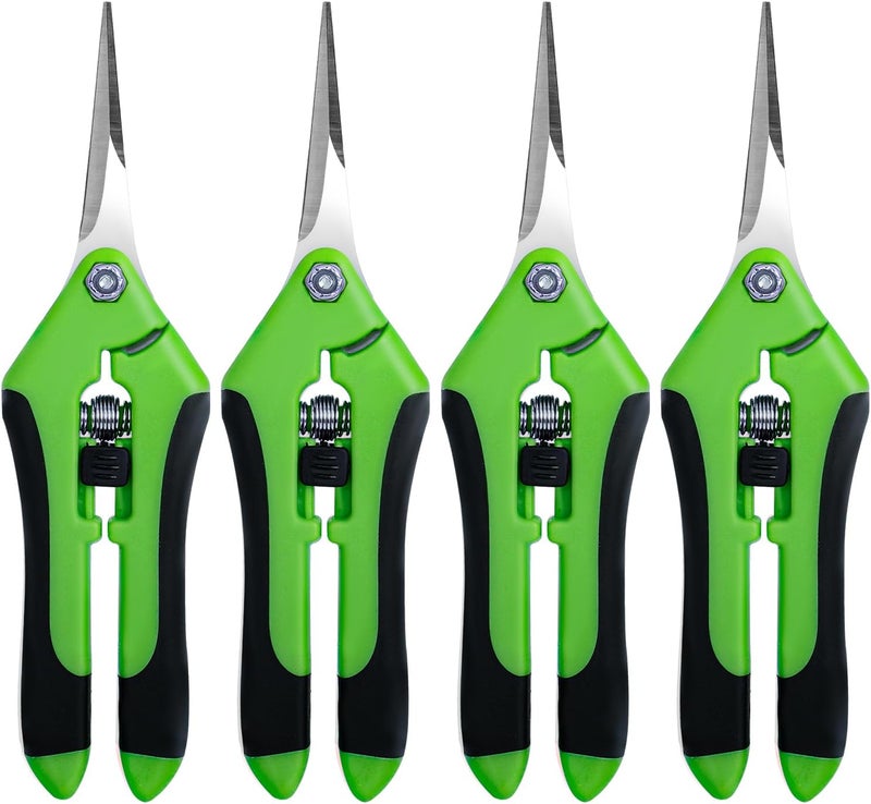 EWPJDK 4 Pack Garden Shears, Stainless Steel Shears Gardening Tools, Scissors, Garden Clippers, Pruning Shears for Gardening Shears & Scissors (Green) - Image 1